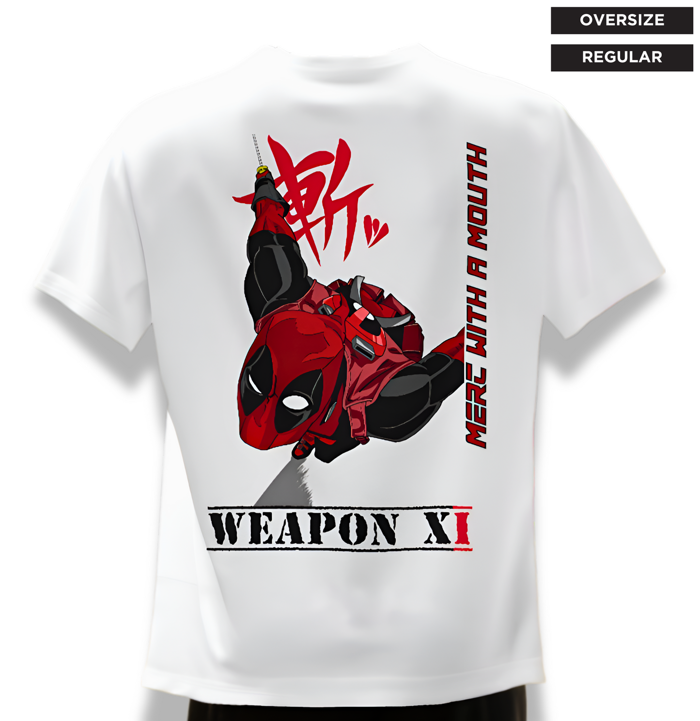 Deadpool Running  Oversize Tshirt