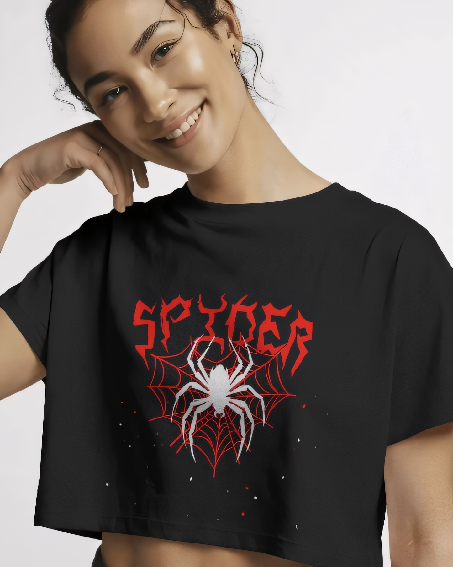 SPIDER - Black Crop top